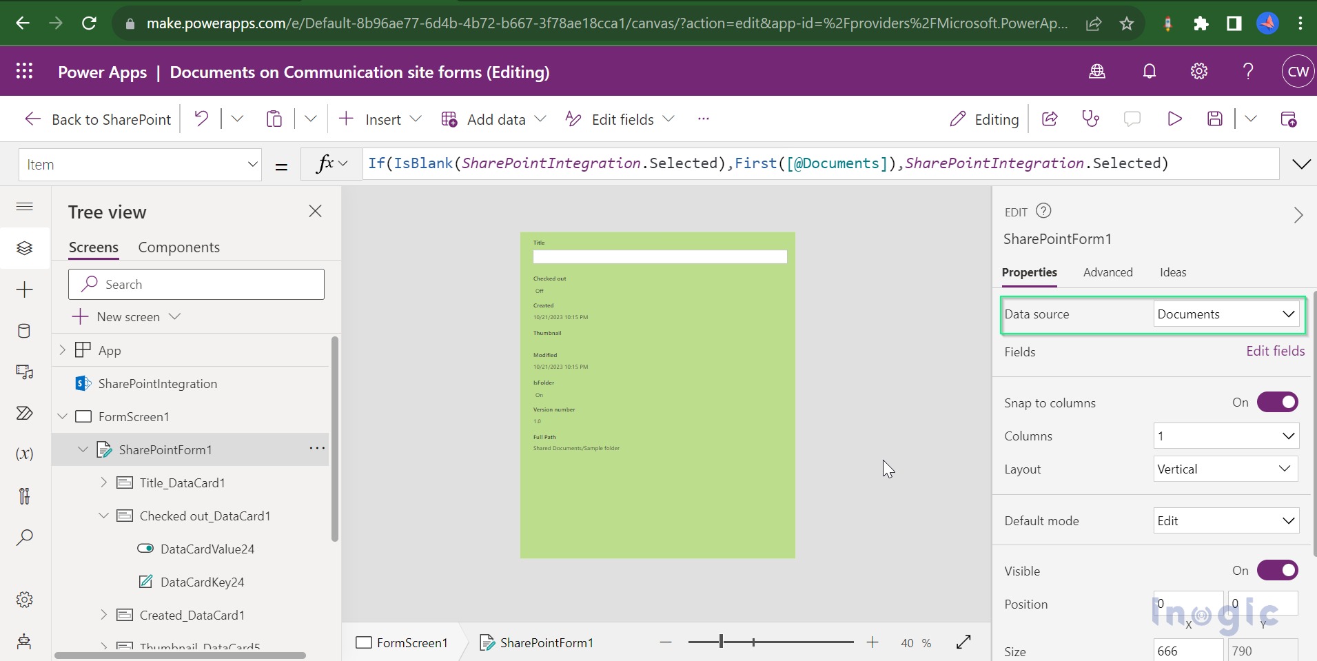 SharePoint forms with PowerApps
