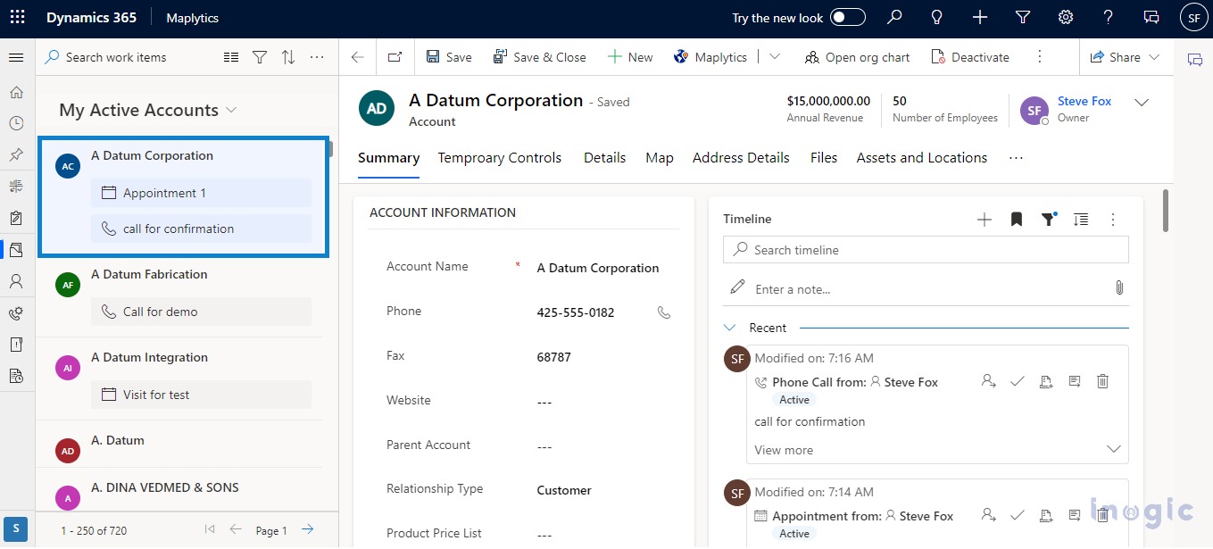 Focused View in Dynamics 365