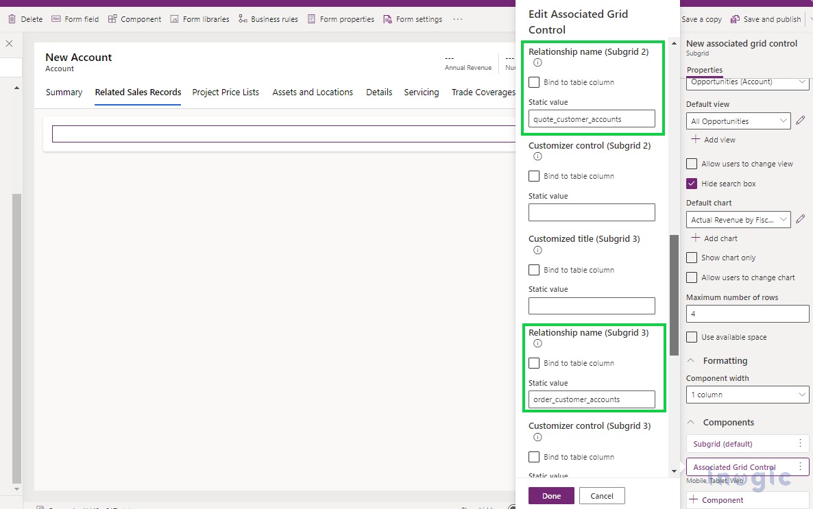 Simplify Form Design using Associated Grid Control