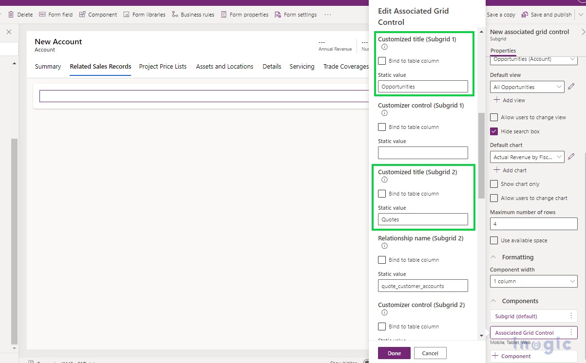 Simplify Form Design using Associated Grid Control