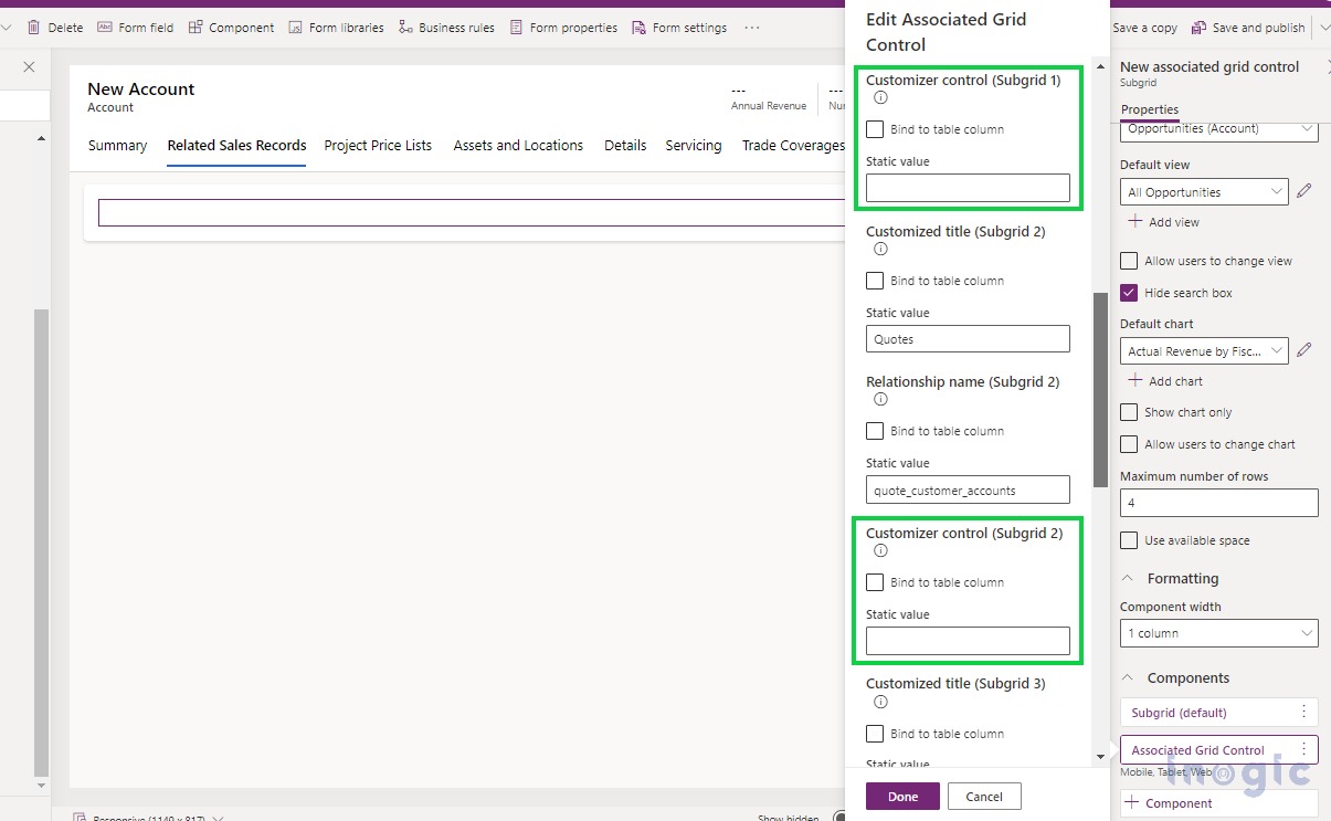 Simplify Form Design using Associated Grid Control