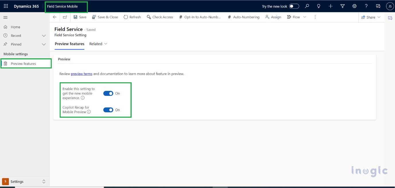 Dynamics 365 Field Service Mobile App