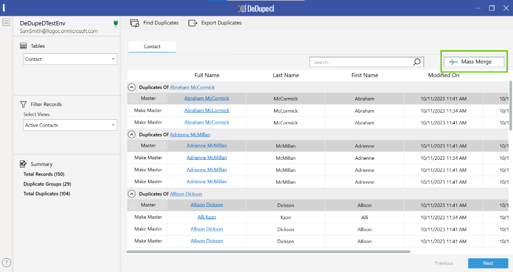 Duplicate Dynamics 365 CRM Data