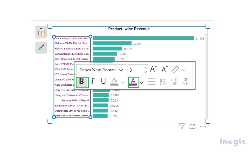 Visual Formatting using On-object Feature in Power BI