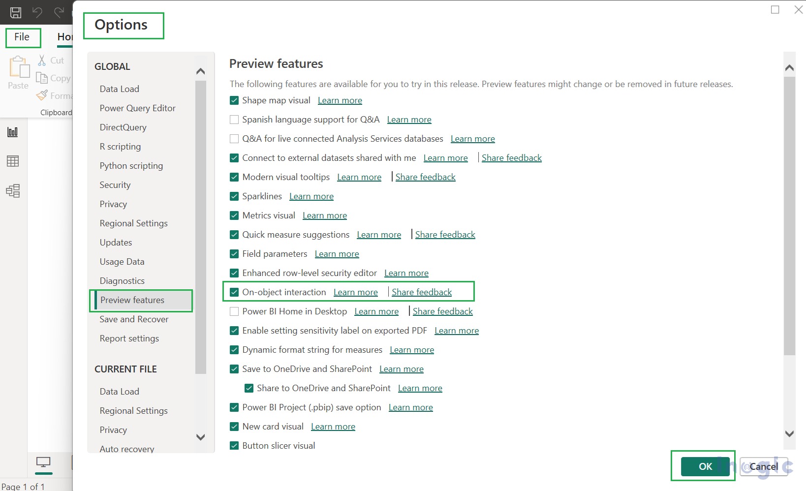 Visual Formatting using On-object Feature in Power BI