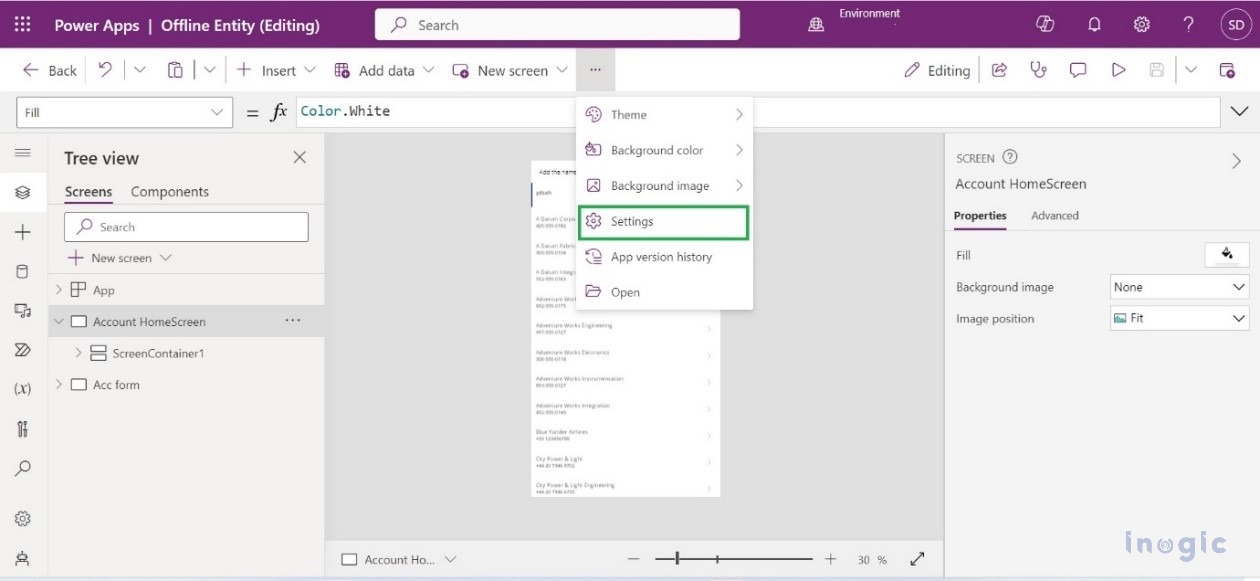 Canvas App within Dynamics 365