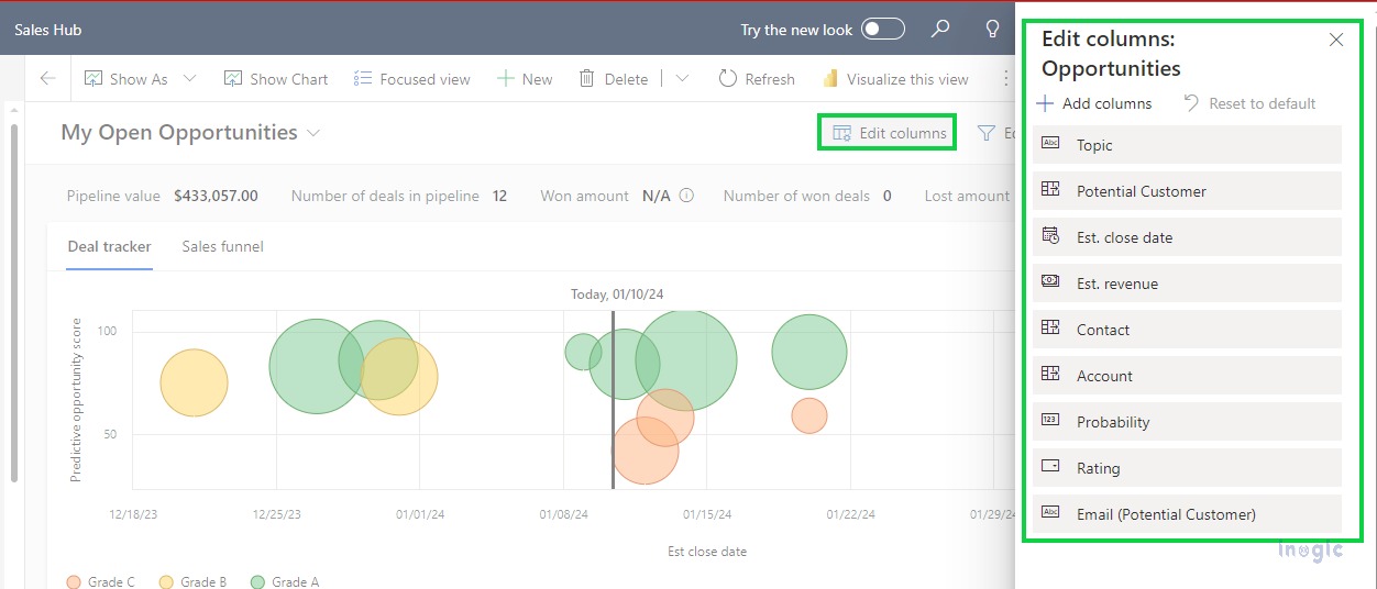 Personalize Pipeline view in Dynamic 365