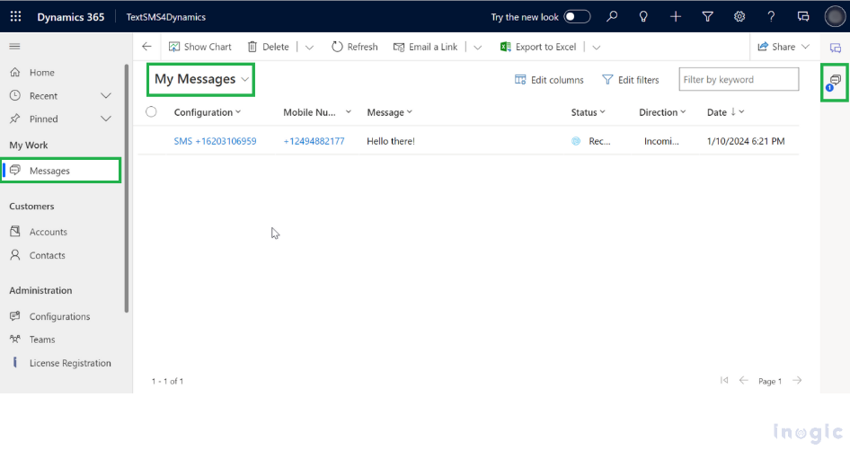 SMS Integration in Dynamics 365 CRM