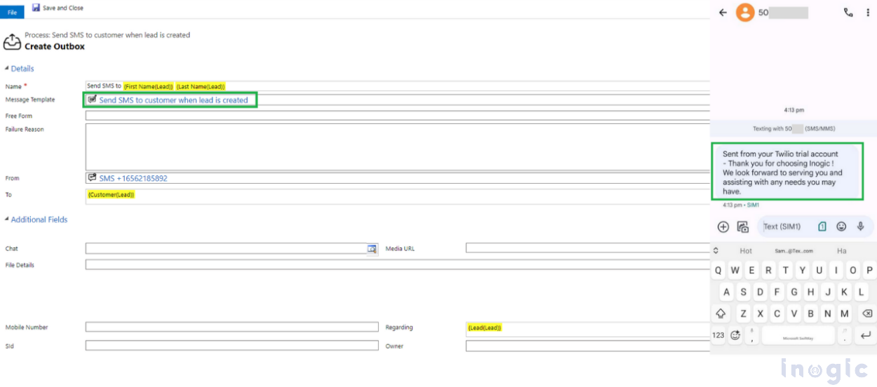 SMS Integration in Dynamics 365 CRM 5