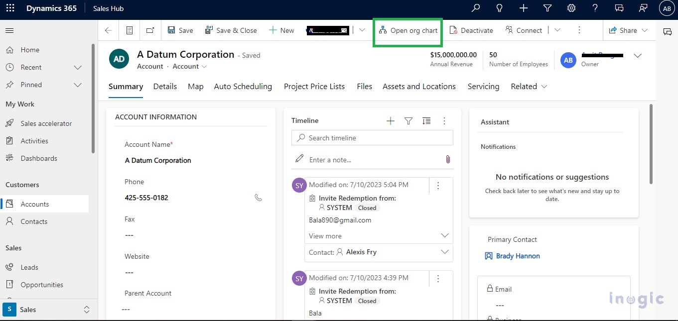 Organization Charts within Dynamics 365