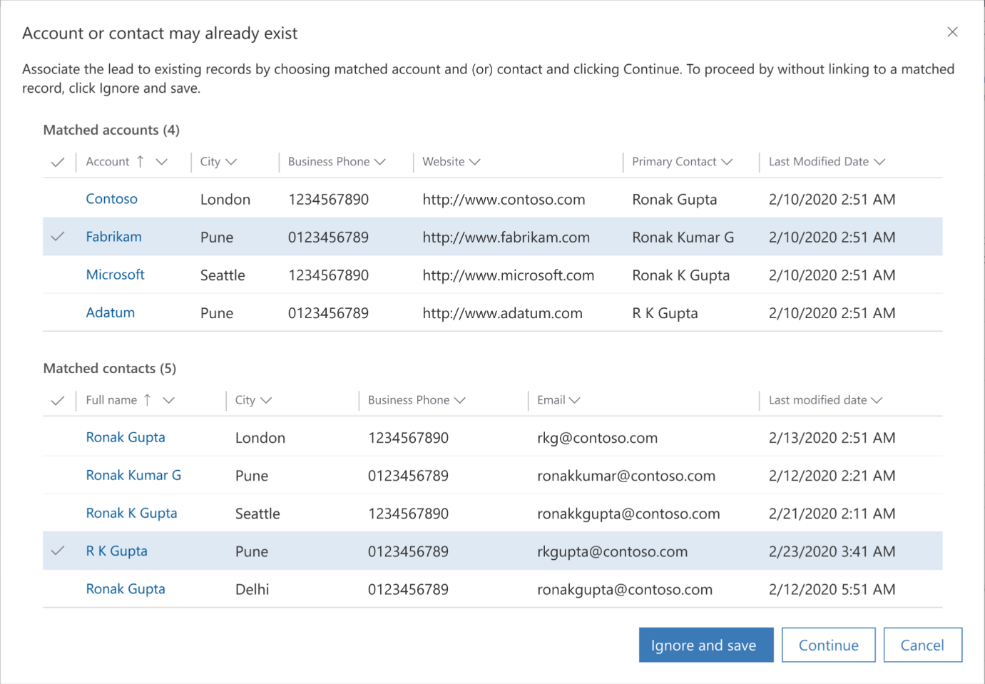 Duplicate Data Management