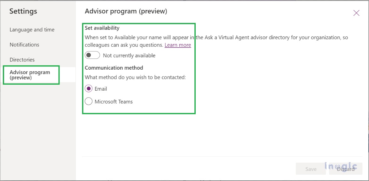 Power Apps integrated virtual agent