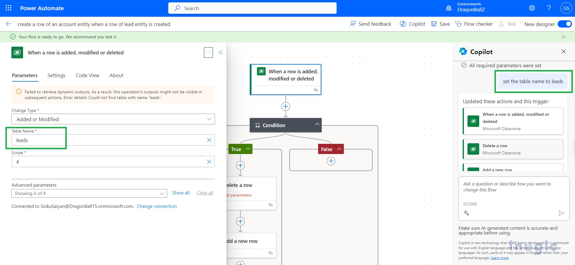 Power Automate Flows with Copilot