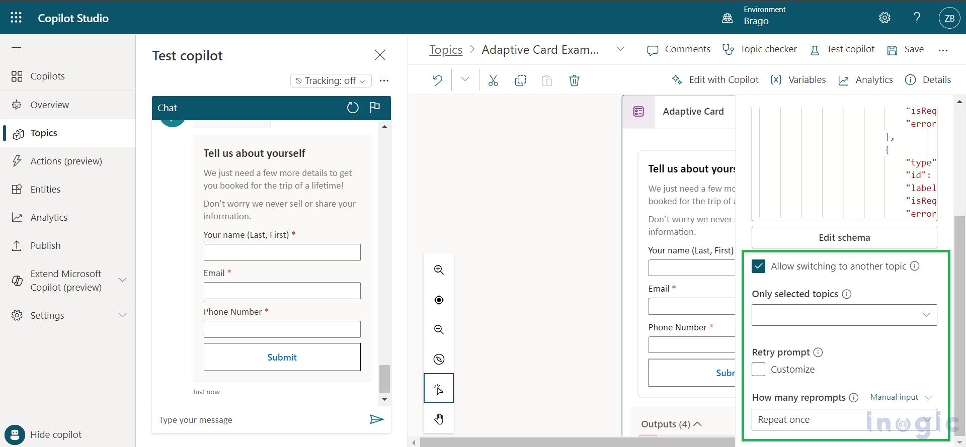 Adaptive Cards in Microsoft Copilot Studio