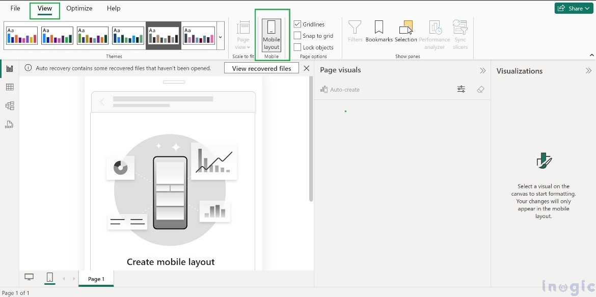 Design Mobile and Browser Layout view within Power BI 