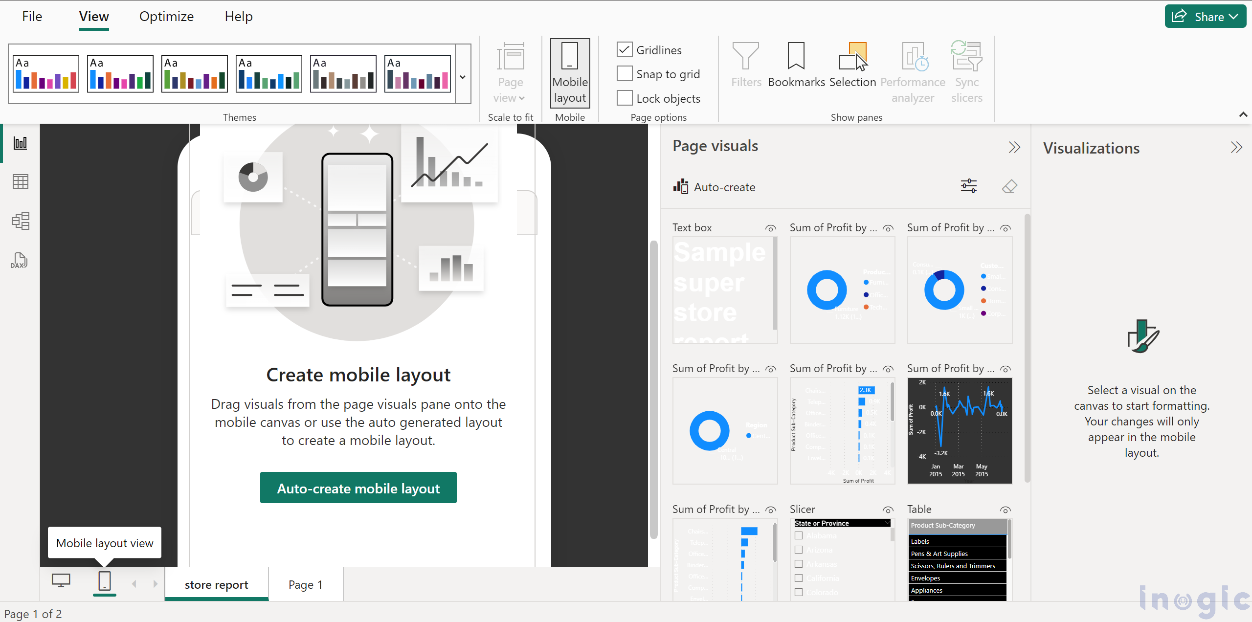 Design Mobile and Browser Layout view within Power BI 