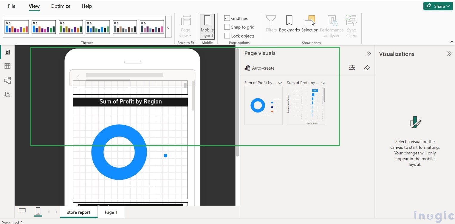 Design Mobile and Browser Layout view within Power BI 