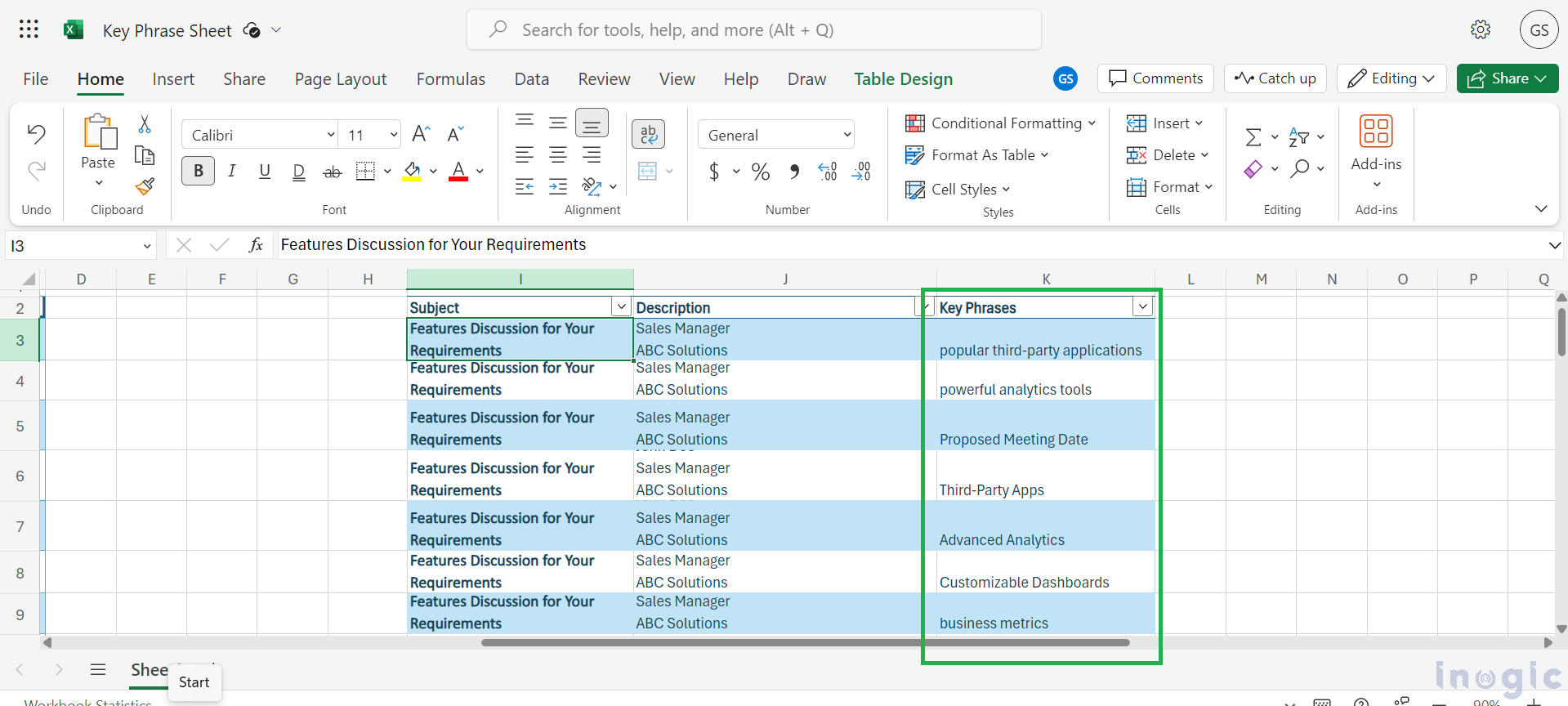 Key Phrase Extraction in Power Automate for Text Analysis 