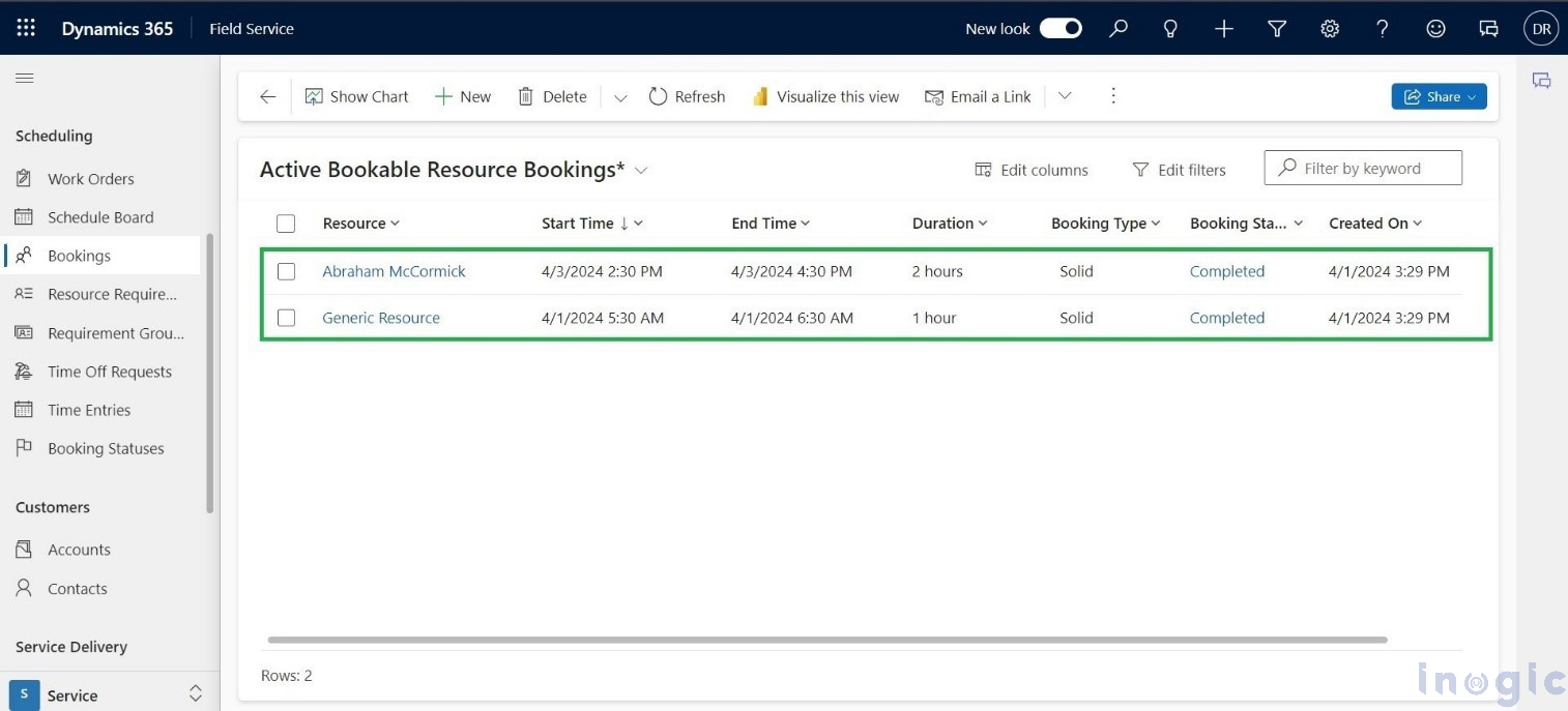 Work Orders based on Completion Status in Dynamics 365 Field Service