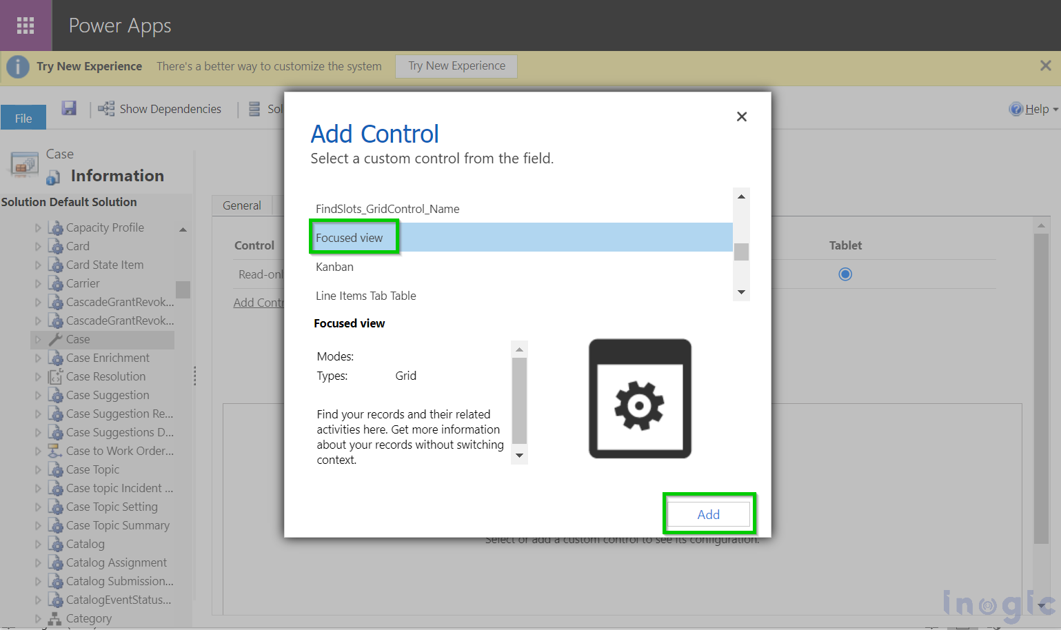 functionalities of Focused View 