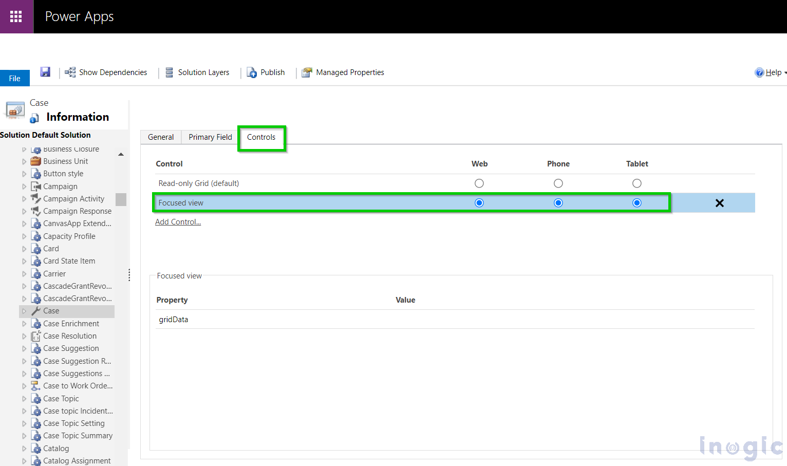 functionalities of Focused View 