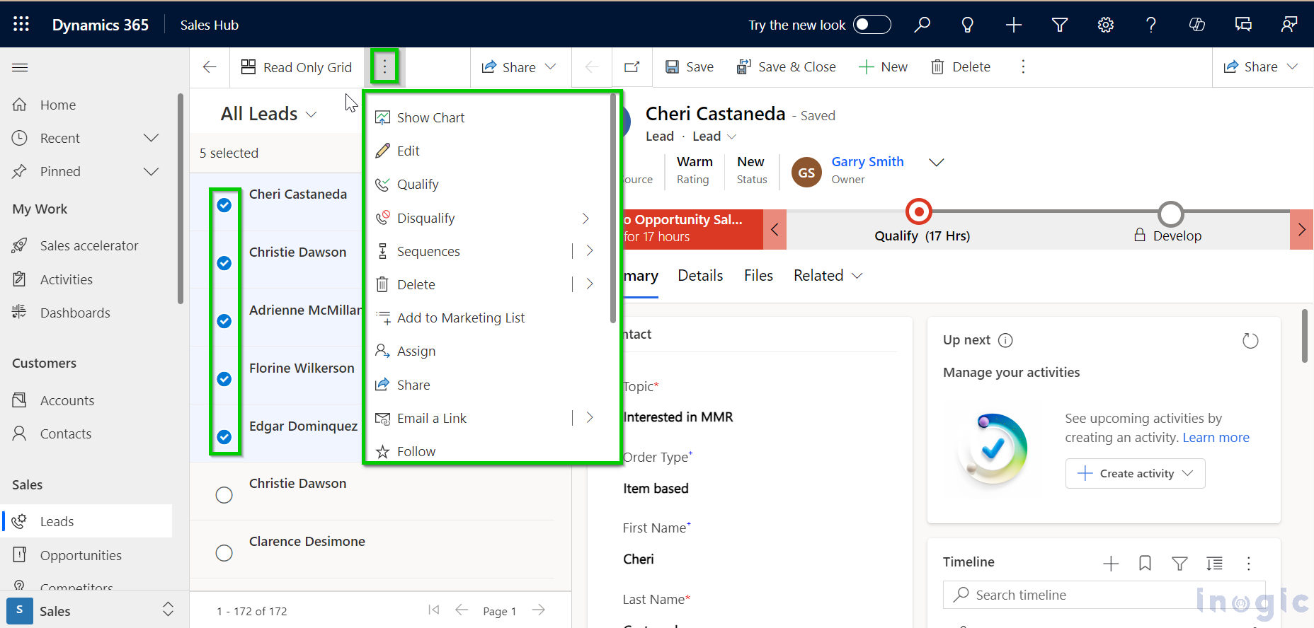 functionalities of Focused View 