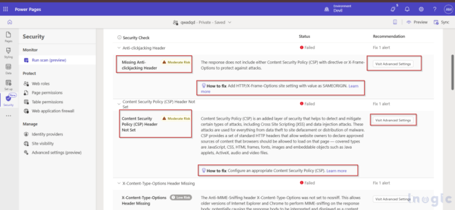 Power Pages Portal Security Scan Feature in Dynamics 365 - Microsoft ...