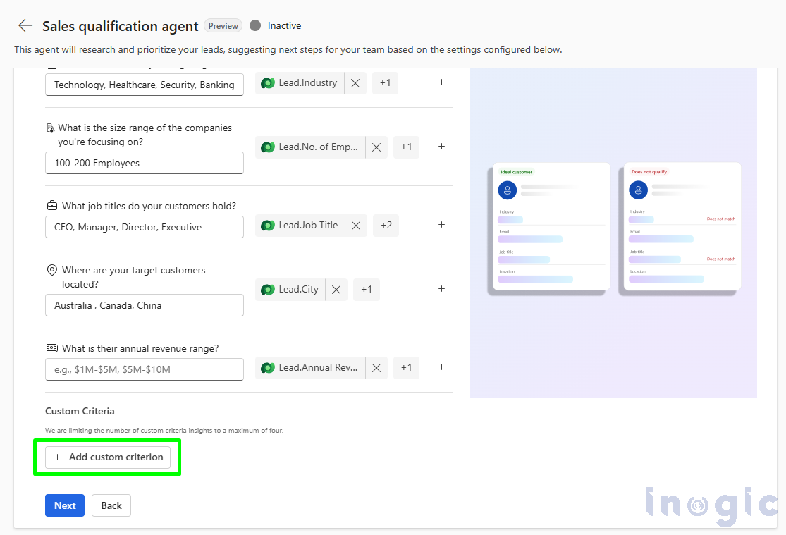 Sales Qualification Agent in Dynamics 365