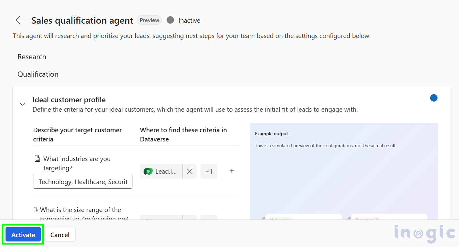 Sales Qualification Agent in Dynamics 365