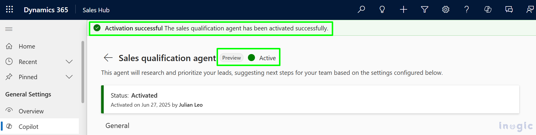 Sales Qualification Agent in Dynamics 365