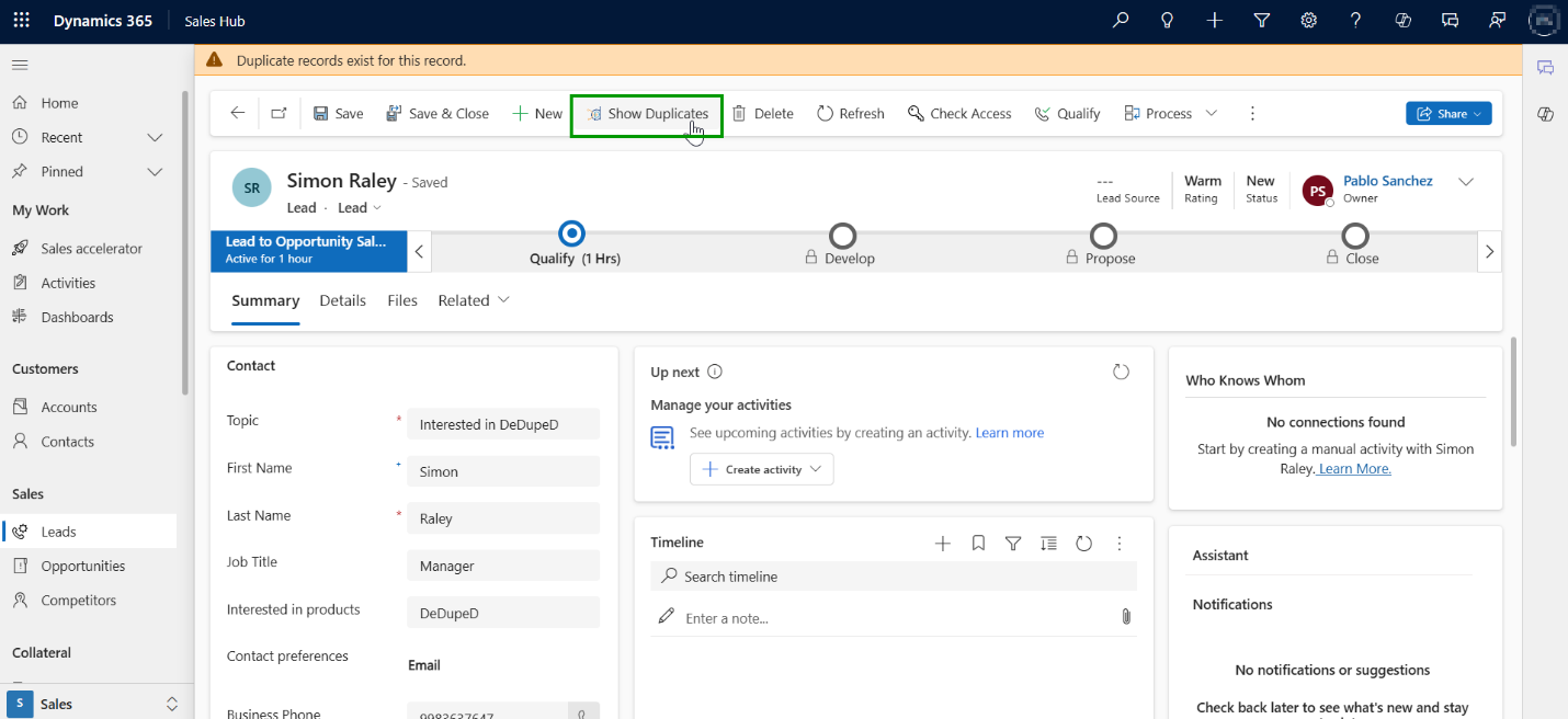 Manage Duplicate Dynamics 365 Data