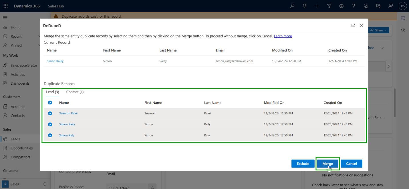 Manage Duplicate Dynamics 365 Data