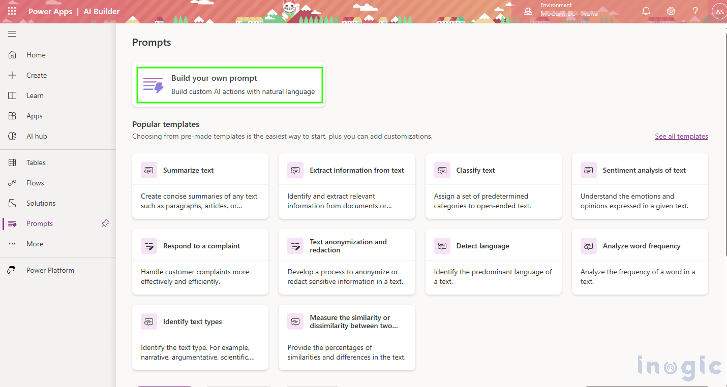 AI Prompts Using Copilot in Power Apps