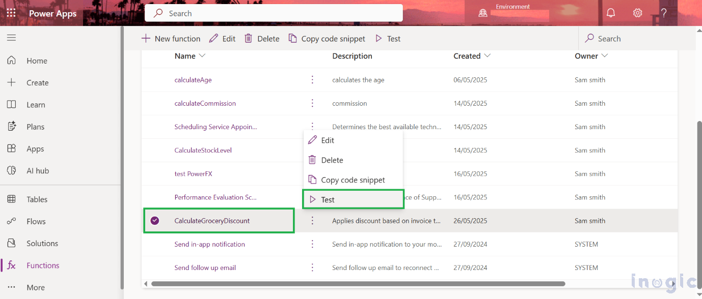 Power Fx Functions (Preview) in Power Apps