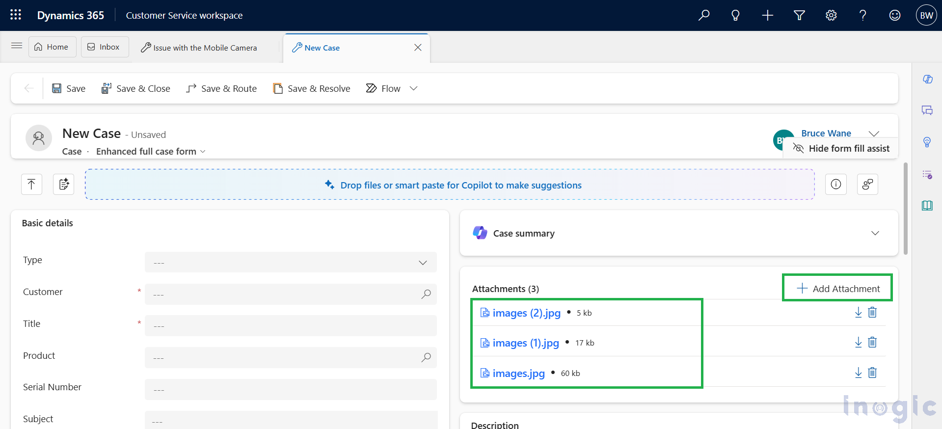 File Management with the Attachment Control