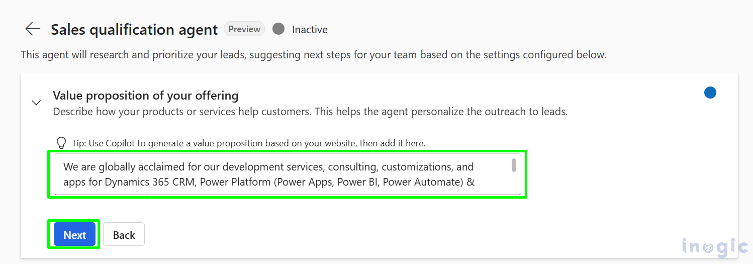 Sales Qualification Agent in Dynamics 365