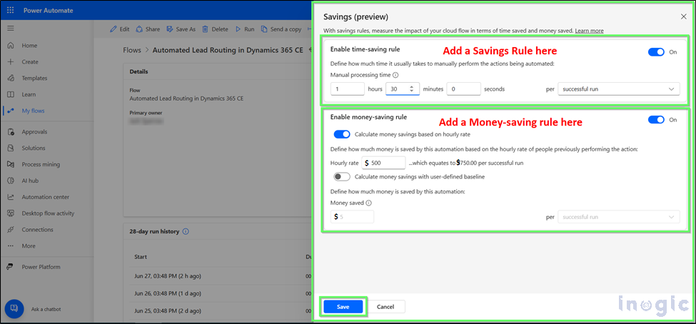 Power Automate flow