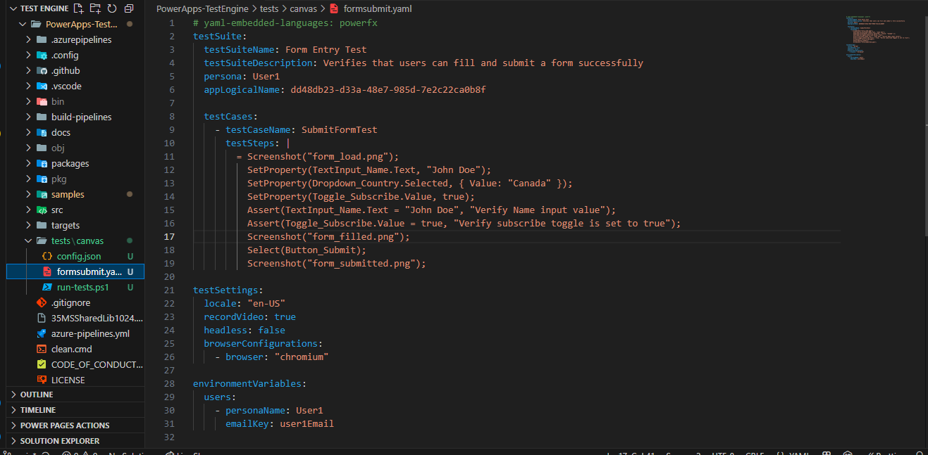 Power Platform Test Engine