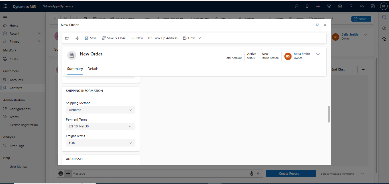 Dynamics 365 CRM Records from WhatsApp Chats
