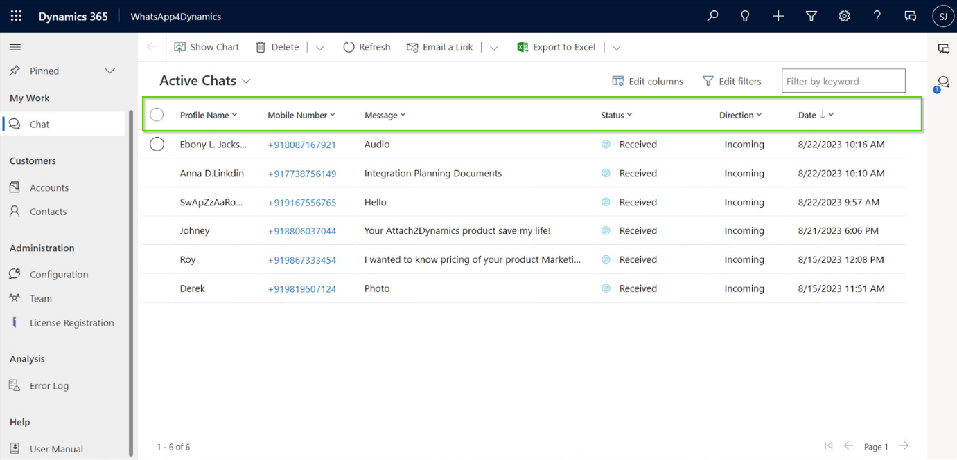 Dynamics 365 CRM Records from WhatsApp Chats