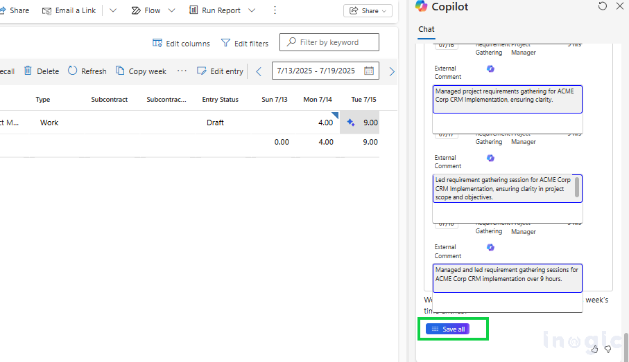 Copilot Transforms Time Entry in Dynamics 365 Project Operations
