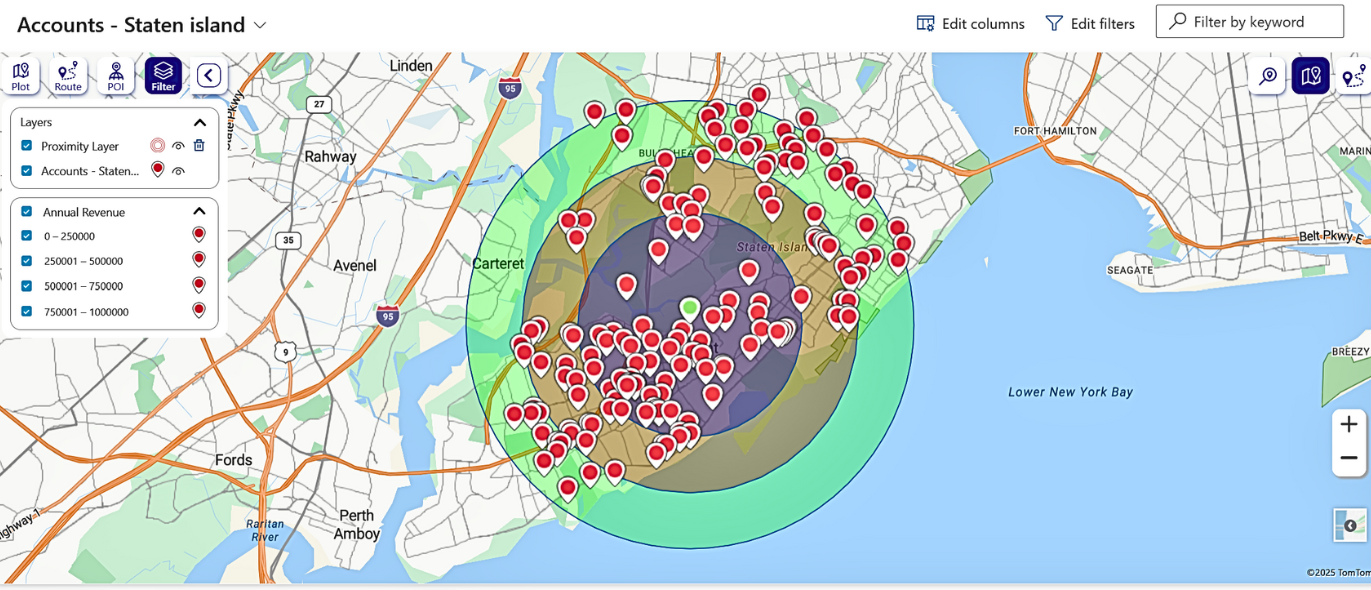 Geo-Analytical Application for Dynamics 365