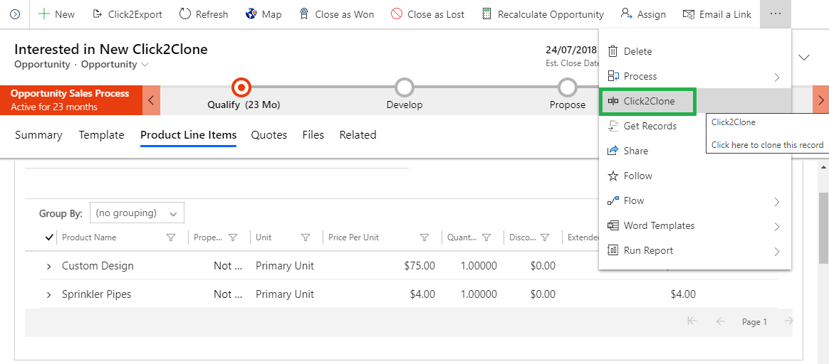 Clone or Copy Dynamics 365 CRM Records