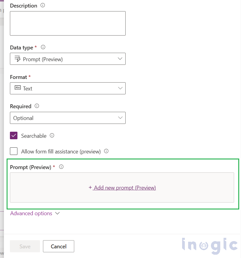 Configure and Use the Prompt Column in Dataverse
