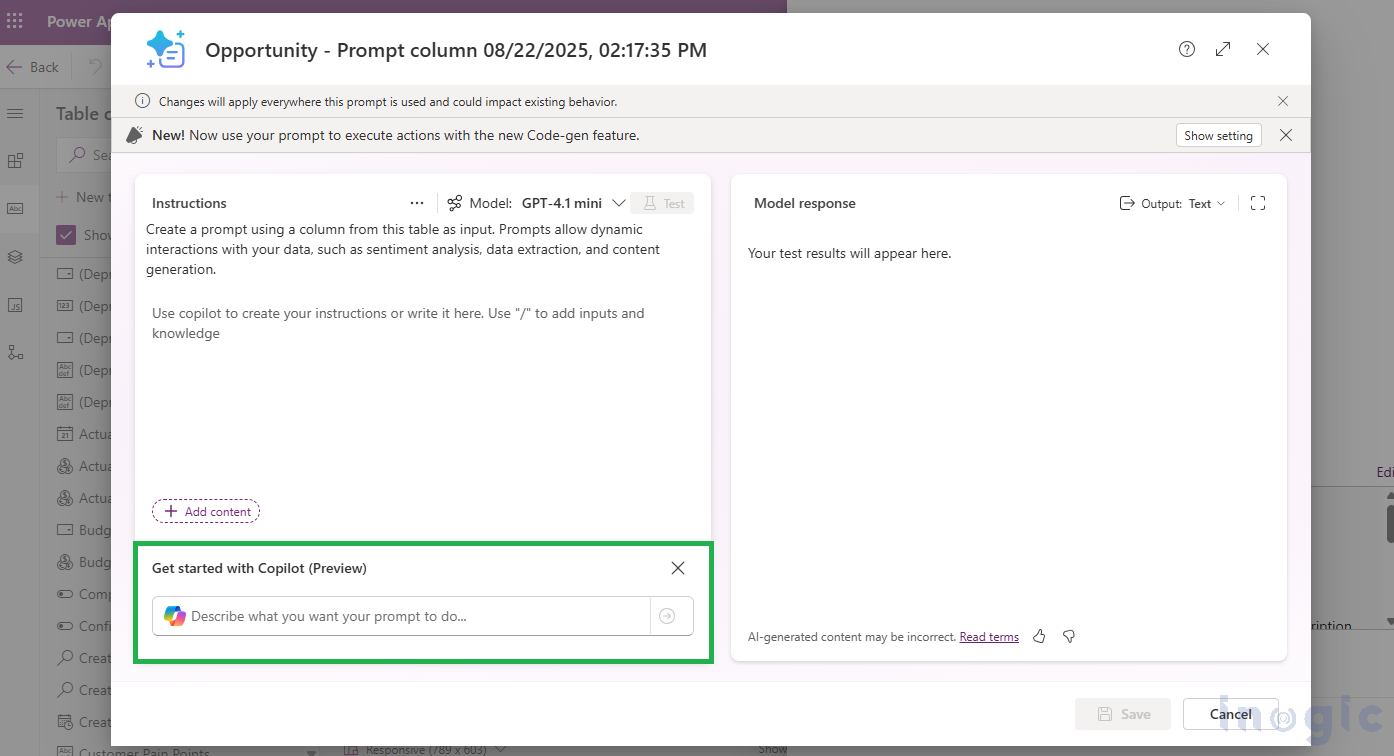 Copilot Custom Prompts and AI Builder in Dynamics 365 Sales