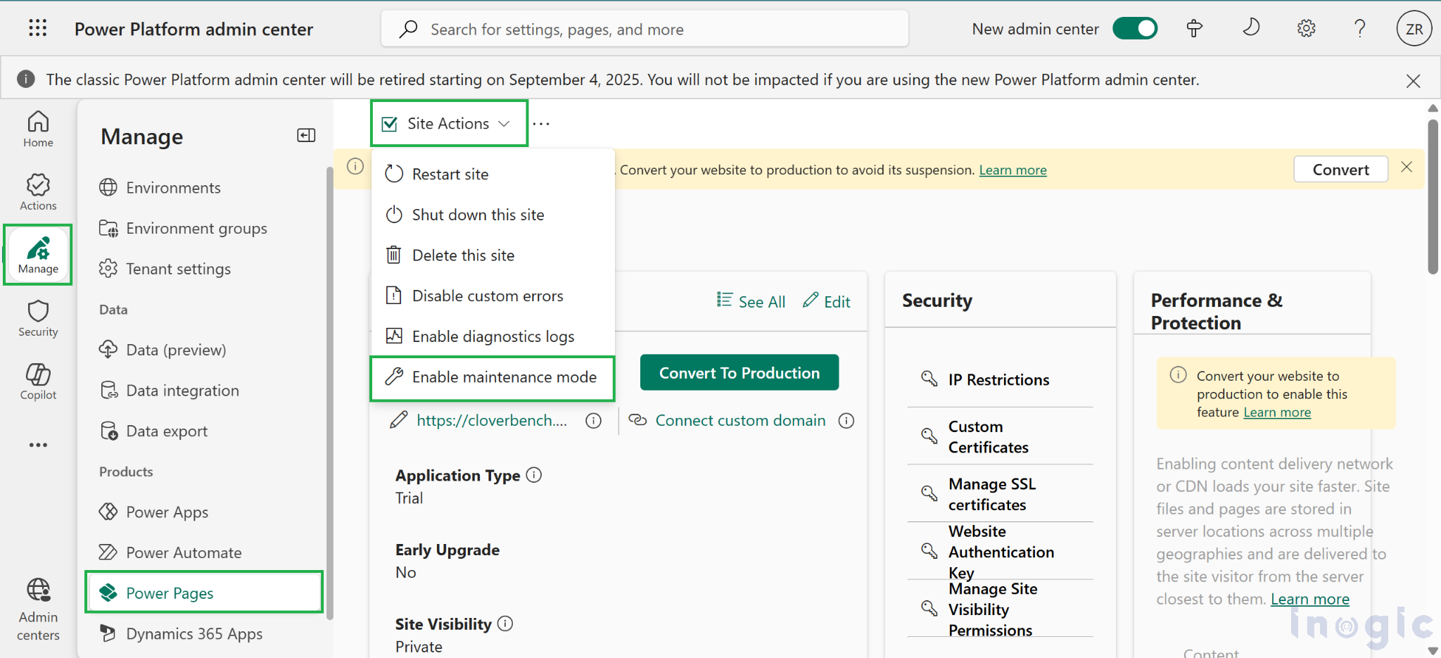 Use Maintenance Mode to Control Your Power Pages Site