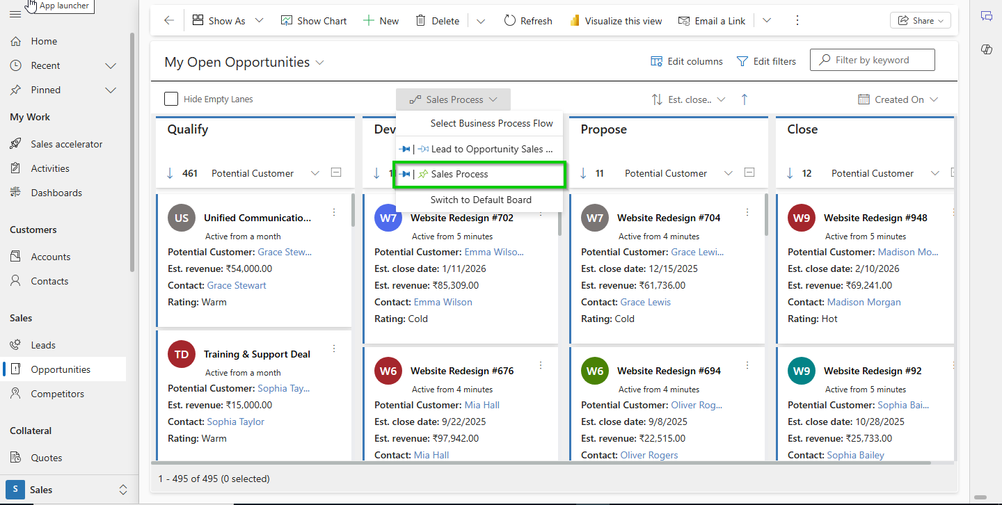 Dynamics 365 Kanban
