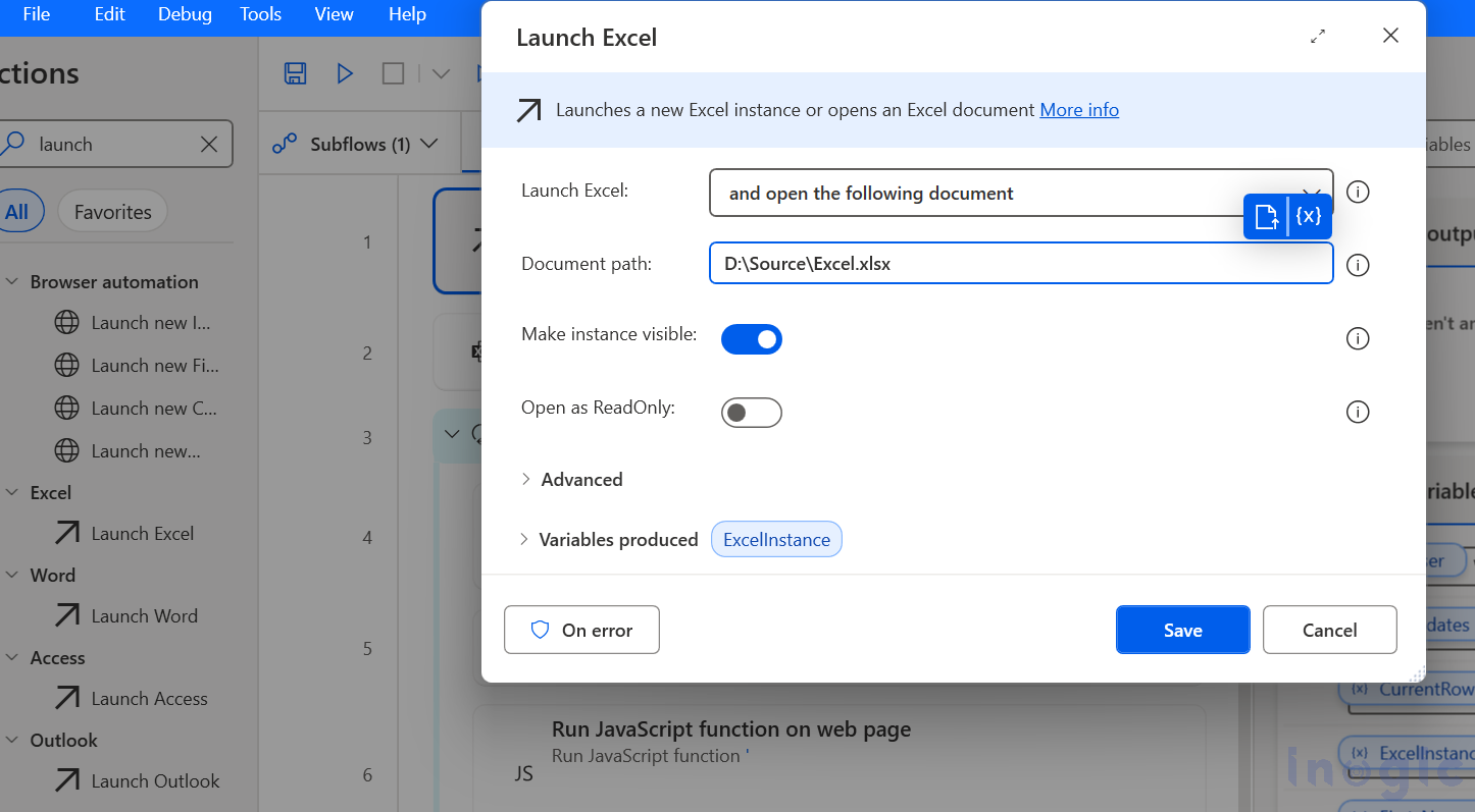 Power Automate Desktop and JavaScript