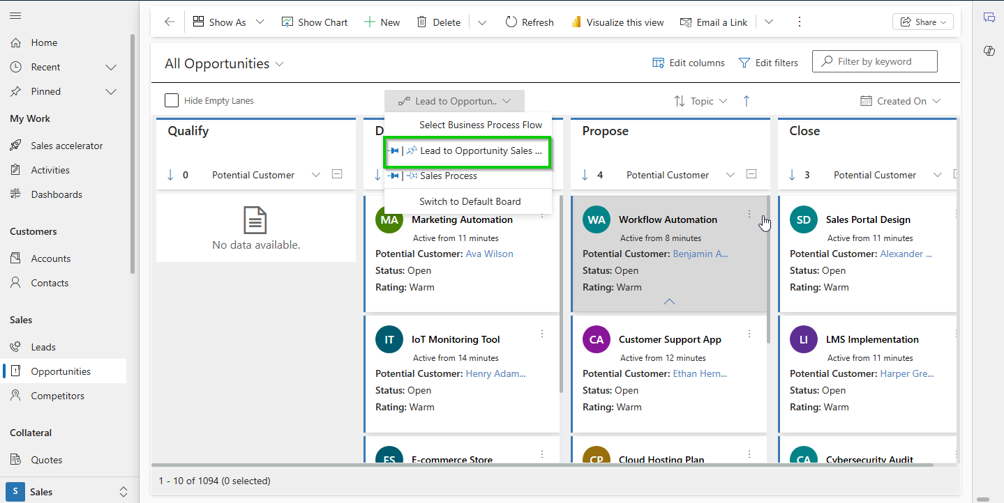 Dynamics 365 Kanban