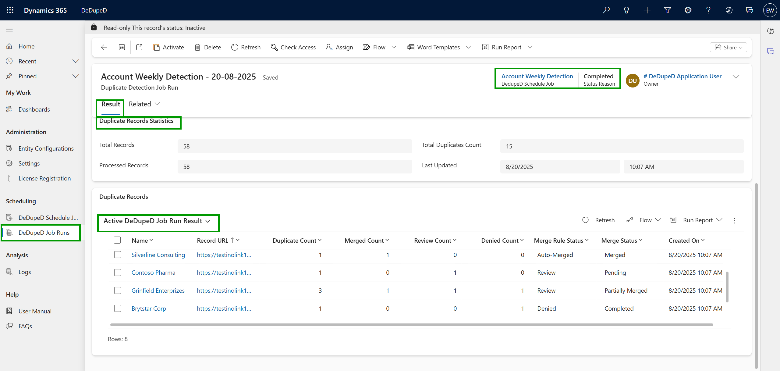 Merge Duplicate Records Automatically in Dynamics 365 CRM